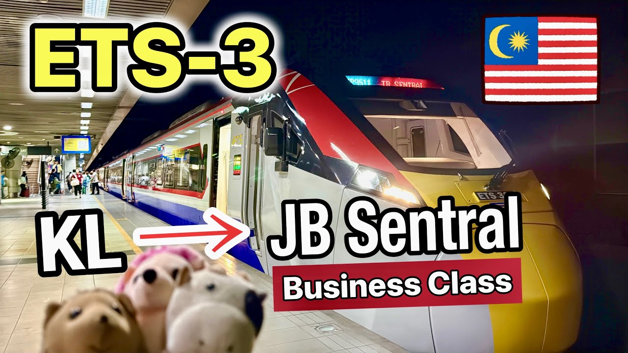 [ETS3 Business Class] KL Sentral 7:45am &ndash; JB Sentral 12:05pm (+delay?) 🇲🇾 マレーシアで快適な列車旅！