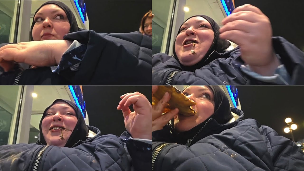 FOODIE BEAUTY PIGGING OUT ON A BEAVER TAIL 