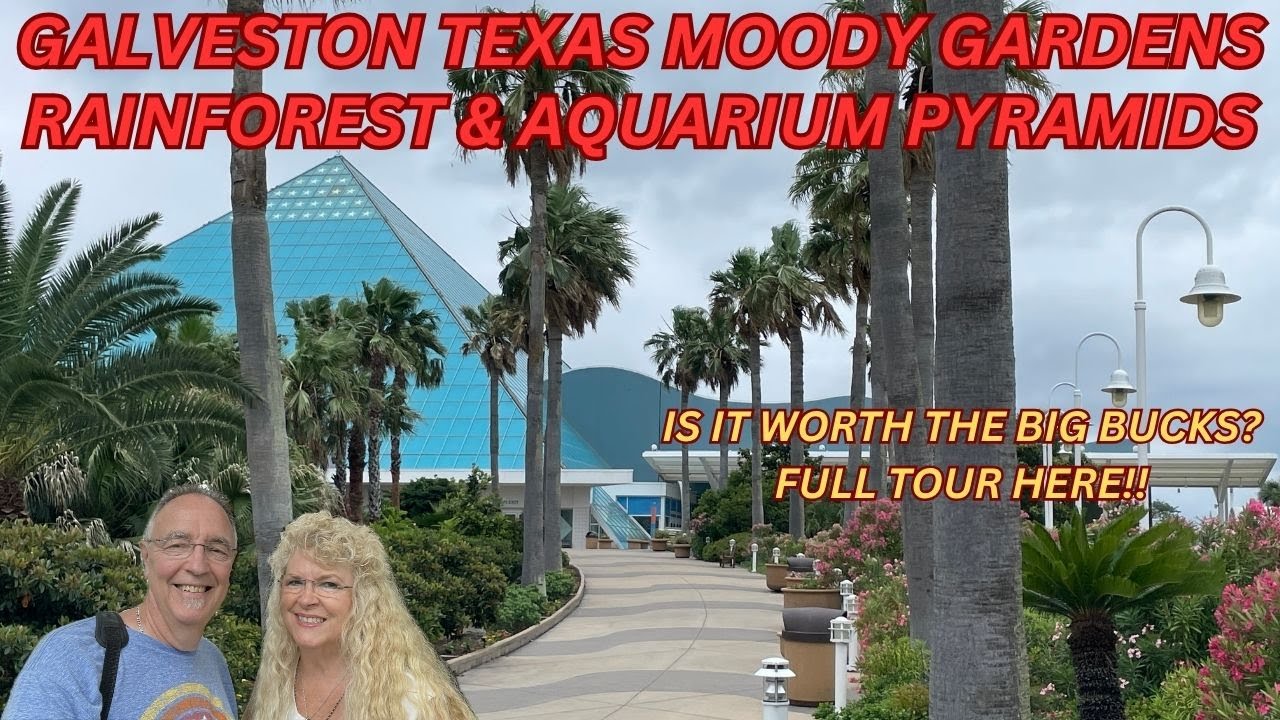 Galveston Texas Moody Gardens! Full Tour of the Unique & Iconic Rainforest & Aquarium Pyramids!