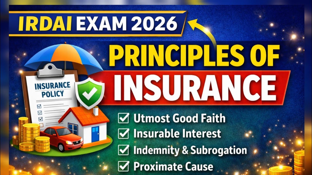 Principles of Insurance | IRDAI Exam 2026 Complete Explanation | Insurance Fundamentals