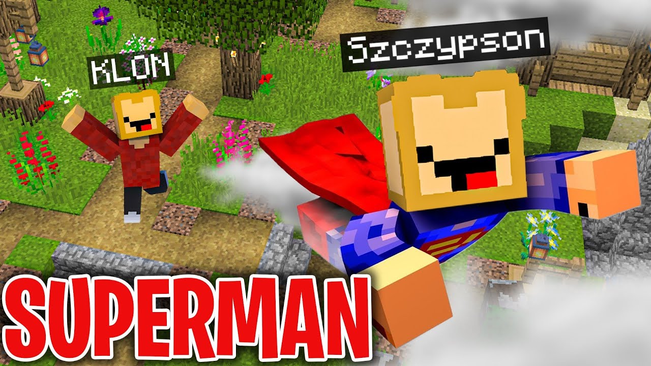 REAKCJA mojego KLONA na MOJE SUPER MOCE w Minecraft!