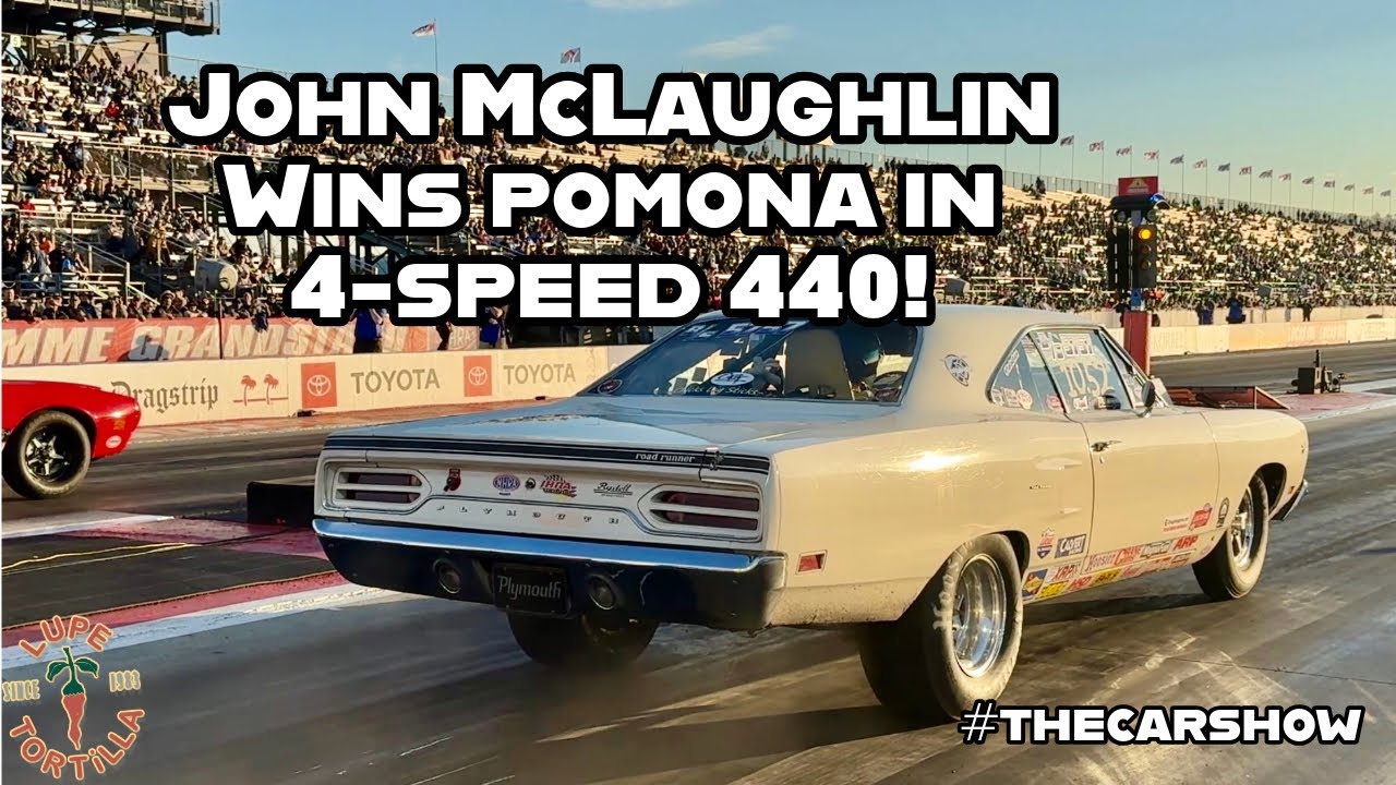 4-speed Johnny McLaughlin Wins 2024 Pomona In N Out Finals NHRA Stock Eliminator 1970 Roadrunner 440