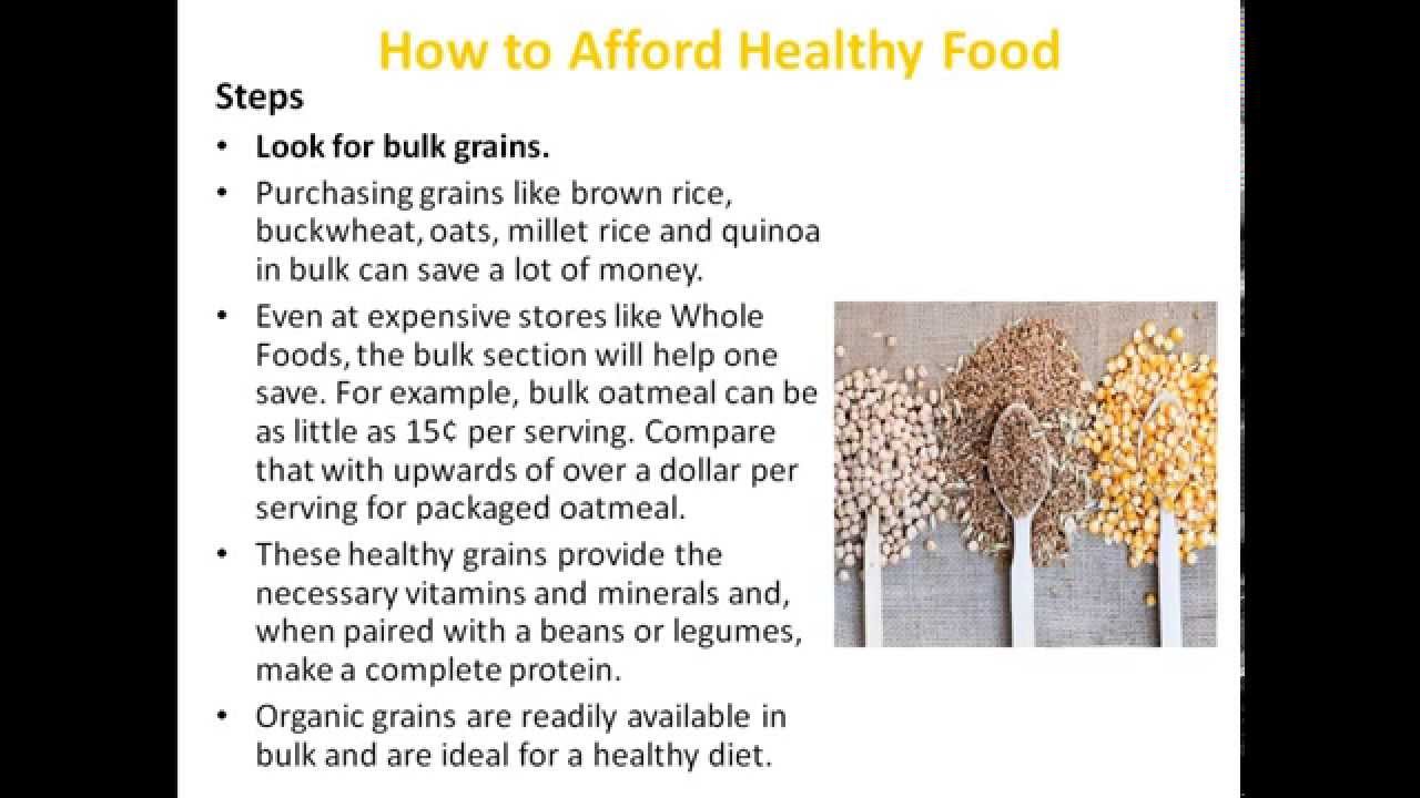 How to Afford Healthy Food
