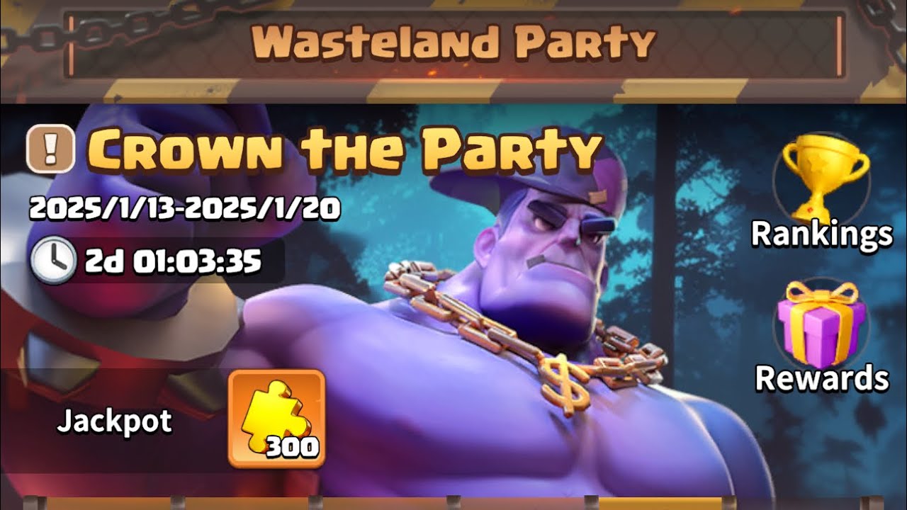 Wasteland Party Event | Dark War | War Game