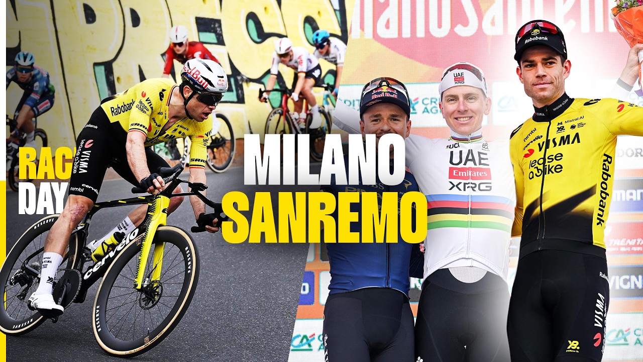 Wout van Aert on Podium in Milano-Sanremo! 🥉💥 - Race Day