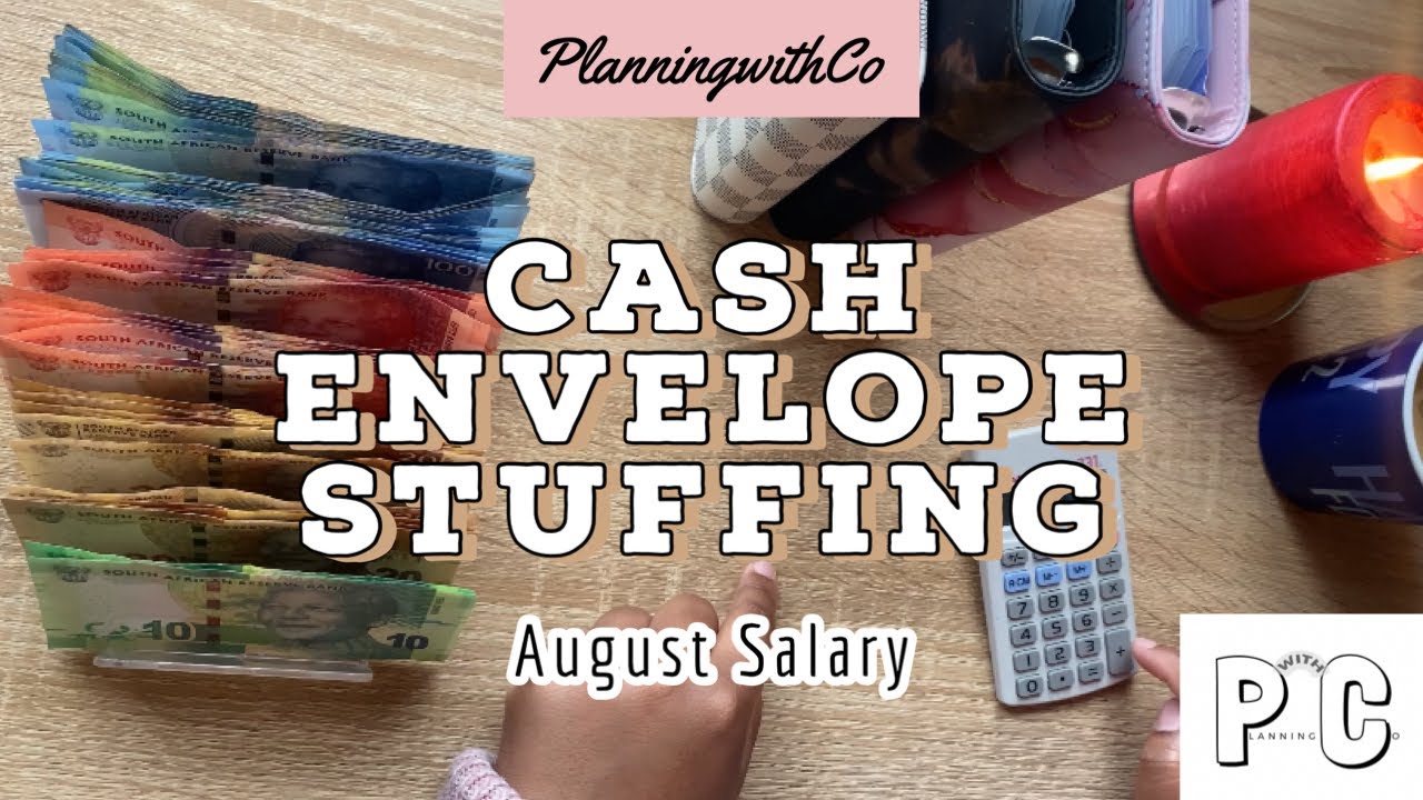 August Cash Envelope Stuffing R3930 | Daily + Sinking Funds | South African #cashstuffing