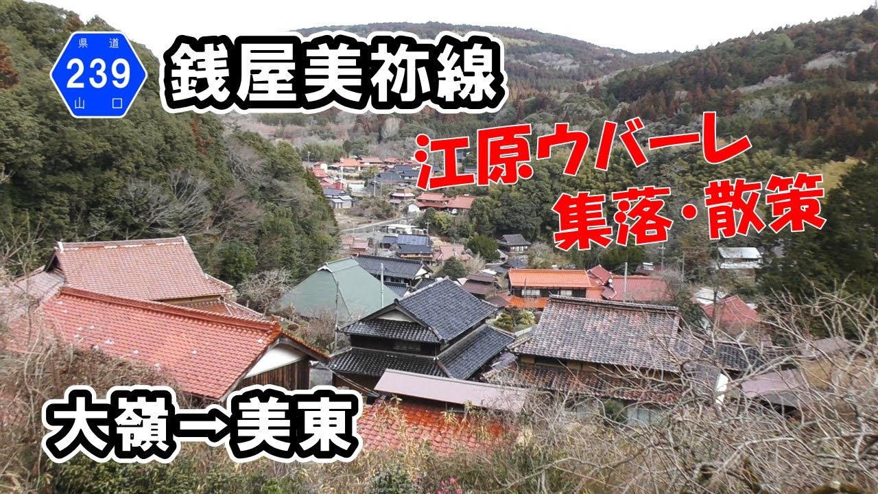 【山口県道239号】銭屋美祢線　江原ウバーレ集落 散策