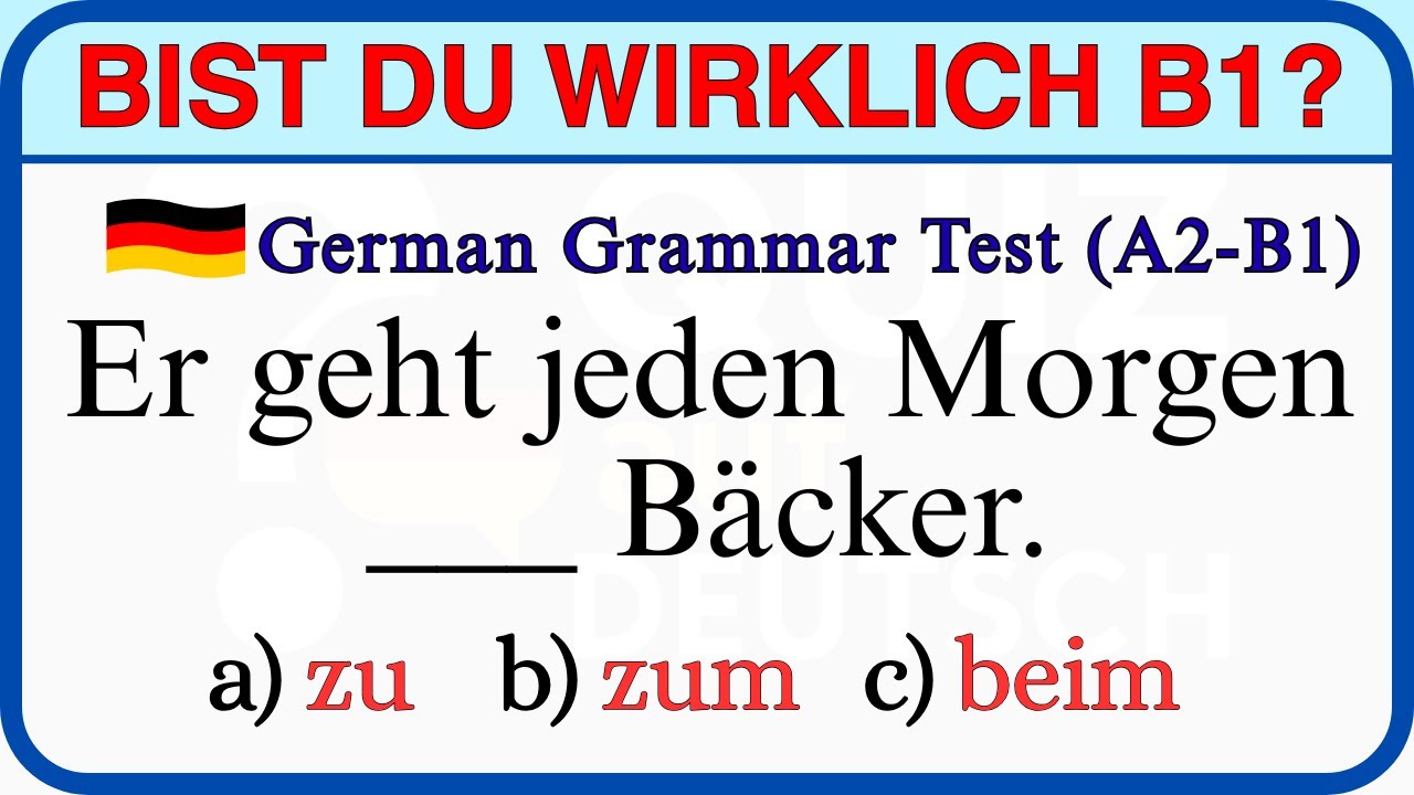 Nur 10 % bestehen diesen Deutsch-Test 😳 Schaffst du es? (A2–B1)