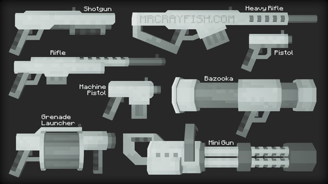 Minecraft: MrCrayfish's Gun Mod Attachment Guide