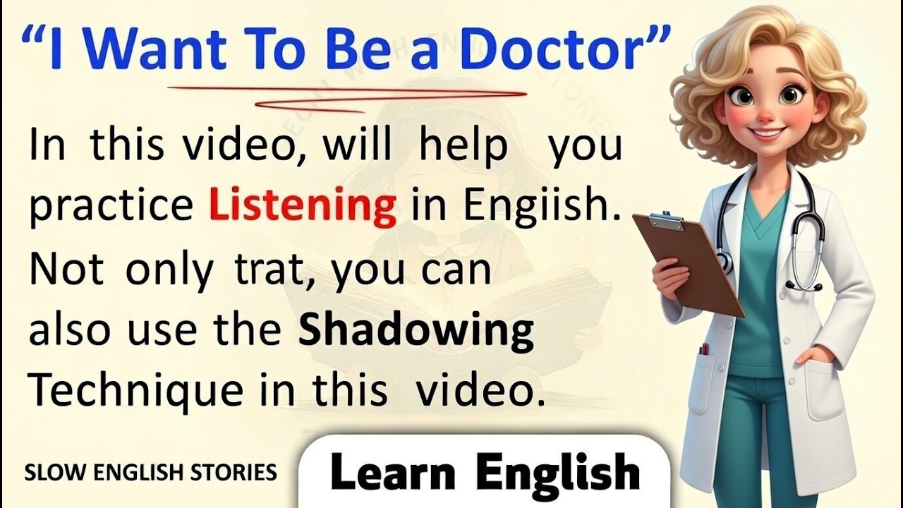 Future Doctor 🏥 | Learn English Through Story (Level 1) | Slow English Stories