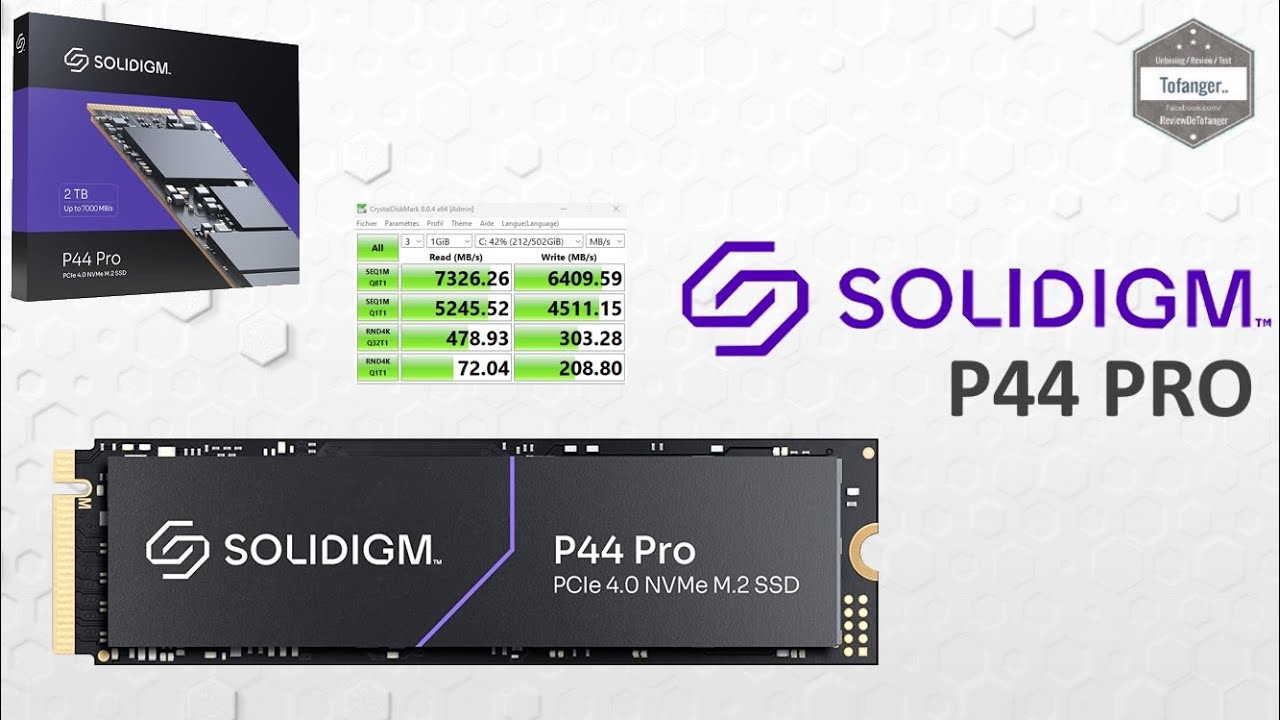SOLIDIGM P44 Pro SSD &mdash; NVMe PCIe4x SSD &mdash; 2 TB do 7000 MB/s &mdash; unboxing