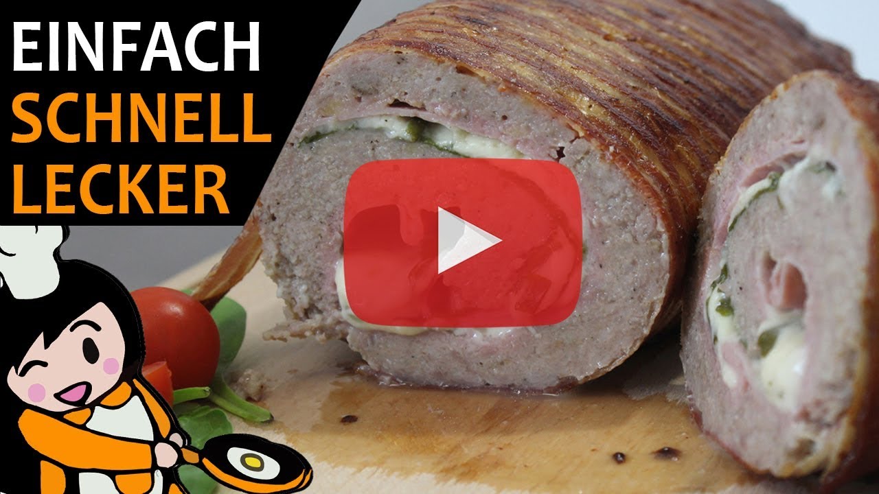 Bacon-Hackfleisch-Rolle - Rezept Videos