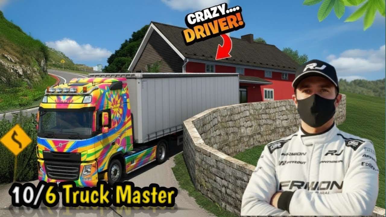 Truck Master Challenge- Driver vs. The World's Narrowest Road |RJ GAMERZ 