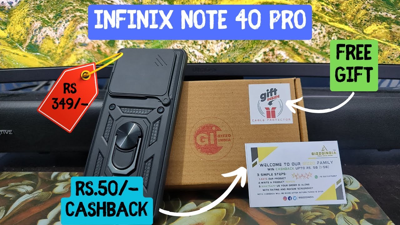 Infinix Note 40 Pro 5G Best Back Armor Cover Under 349 | Unboxing | Cashback | Features in Hindi