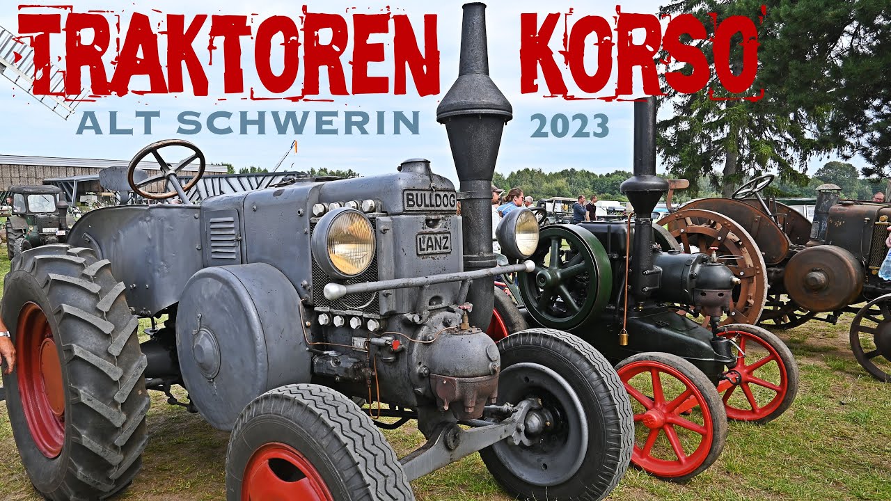 Traktorenkorso im Agroneum Alt Schwerin 2023 Lanz Bulldog #classictractor #lanzbulldog #traktor