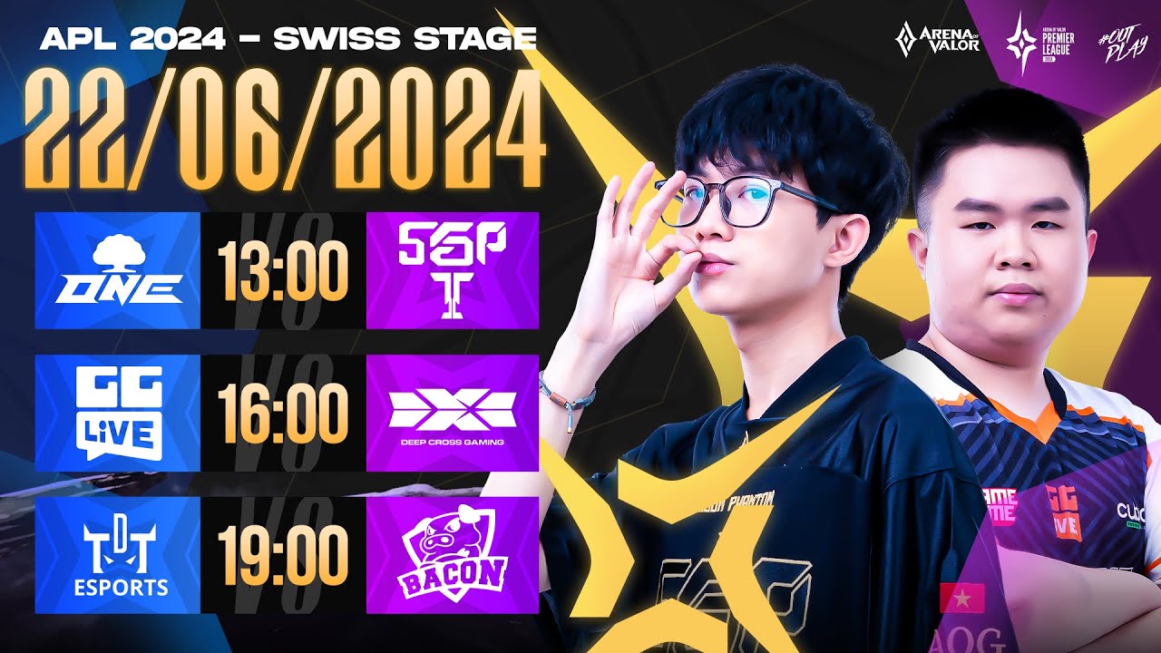 ONE vs SGP | GGL vs DCG | TDT vs BAC - SWISS STAGE APL 2024 | NHÁNH 1W-2L | NGÀY 22/06