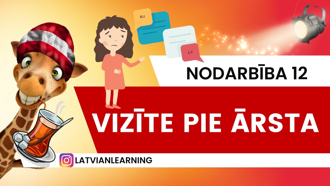 Vizīte pie ārsta LV-RU / латышский язык для расширения словарного запаса