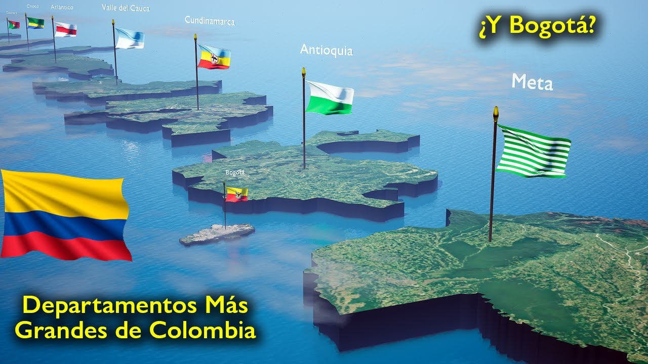 Los DEPARTAMENTOS Más Grandes de COLOMBIA 🌎