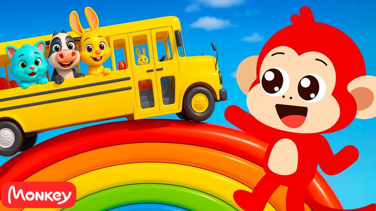 Colors On The Road ️🎨 Learn Colors | Monkey Junior Learn and Play & Nursery Rhymes