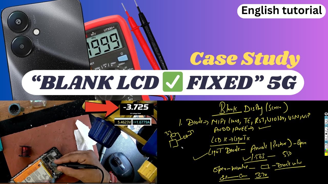 🔧 5G Phone Blank LCD Repair | Water Damage Case Study | Step-by-Step Diagnosis