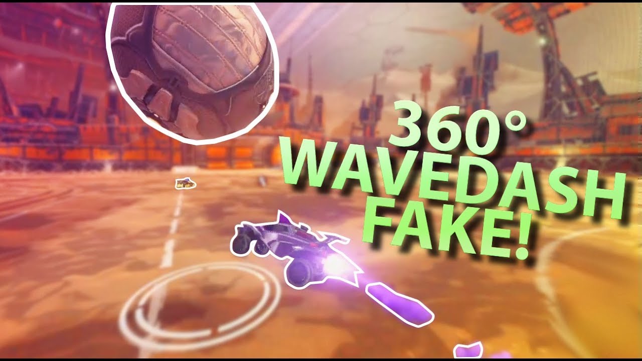 360 WAVEDASH FAKE! (Rocket League Funny Moments #12)