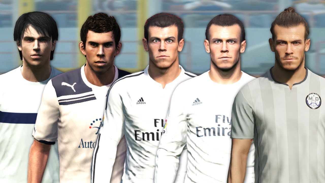 Gareth Bale evolution from PES 2008 to PES 2018