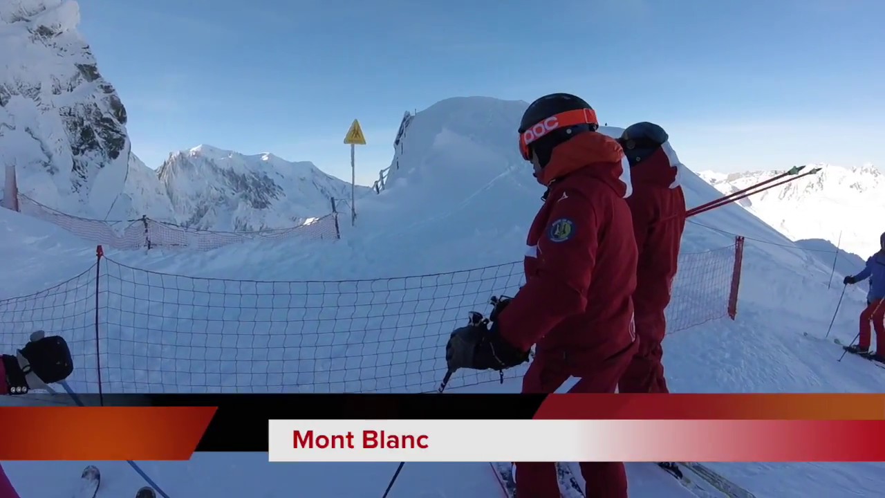 Skiing Les Grands Montets in Argentiere, French Alps