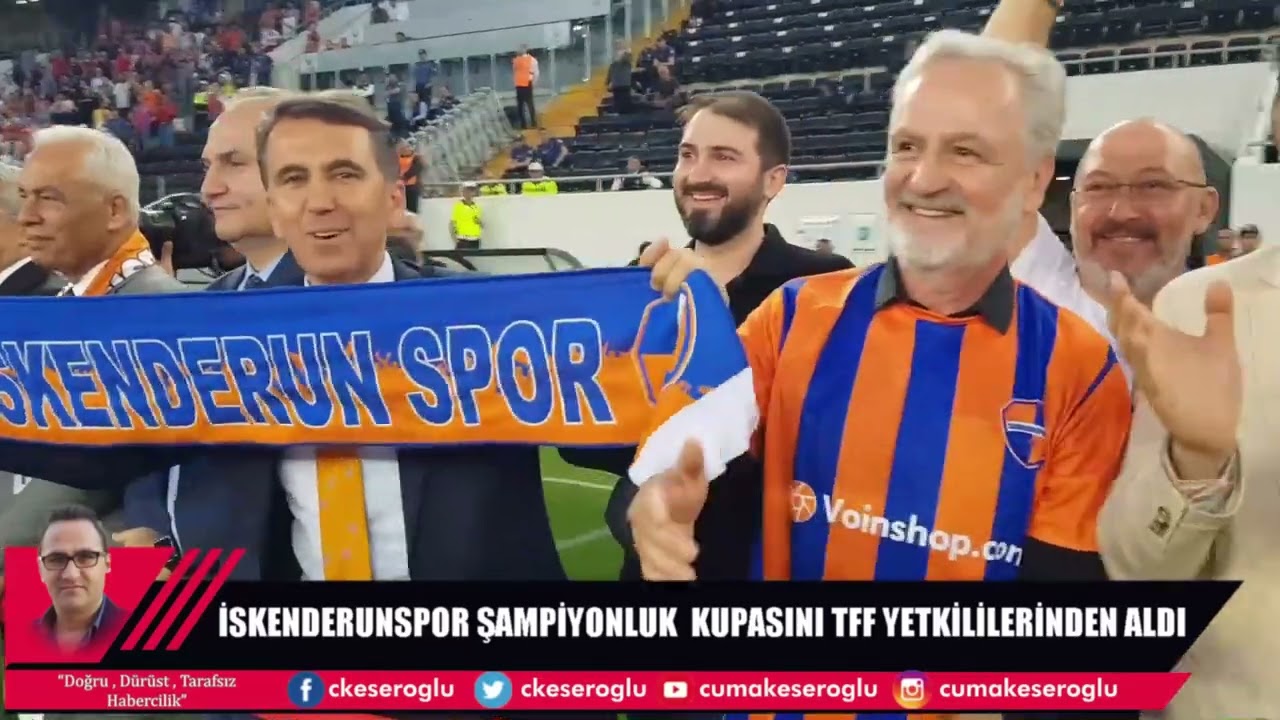 İSKENDERUNSPOR ŞAMPİYONLUK KUPASINI ALDI