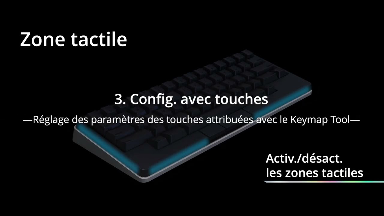 HHKB Studio - Comment activer ou d&eacute;sactiver les zones tactiles gestuelles?