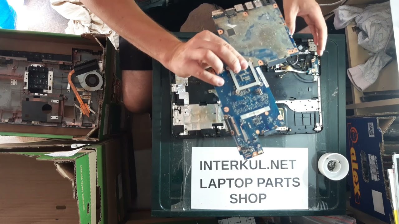 Toshiba Satellite C850 disassembly replace LCD screen motherboard keyboard palmrest bottom case.