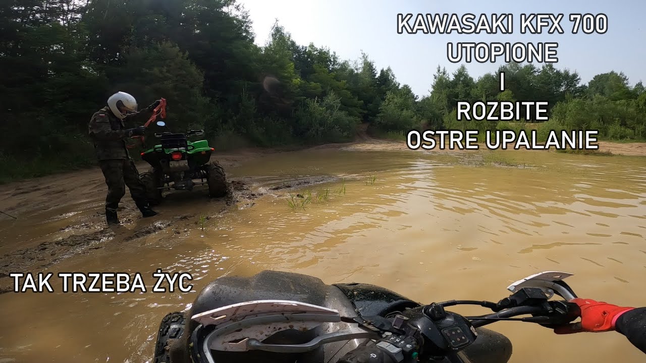 UTOPIŁEM Kawasaki KFX 700, a potem je ROZBIŁEM tak się jeździ na QUADACH! Kołbiel Żwirownia POV RIDE