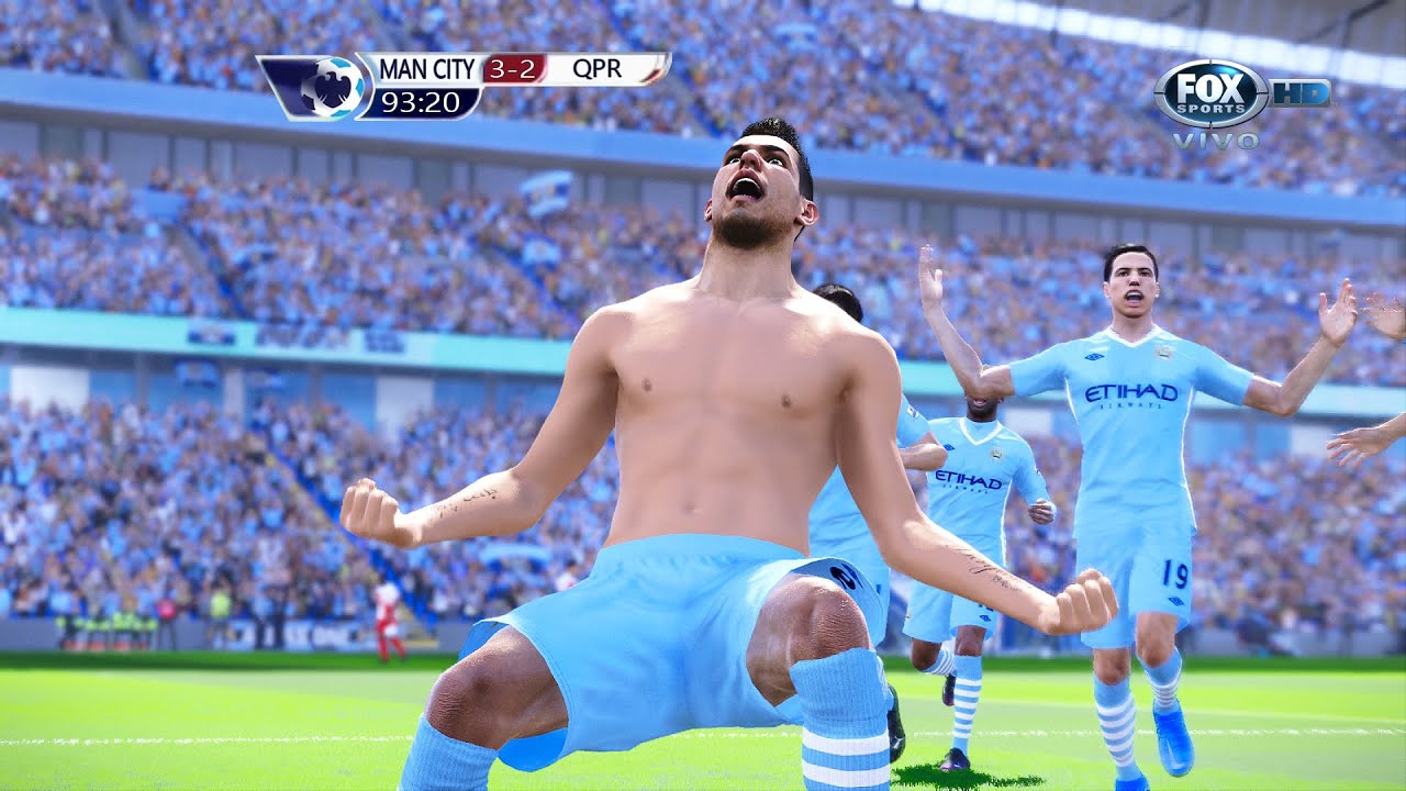 Recreación Manchester City 3-2 QPR - Premier League 2011/2012