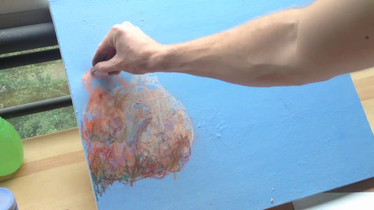 ABSTRACT CLOUDS painting! - Acrylics and Pastels
