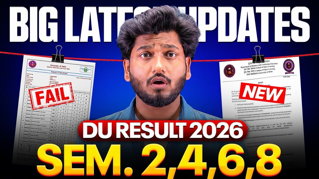 DU SOL Results June 2026 🔥 Sem. 2nd, 4th, 6th & 8th | Latest Update