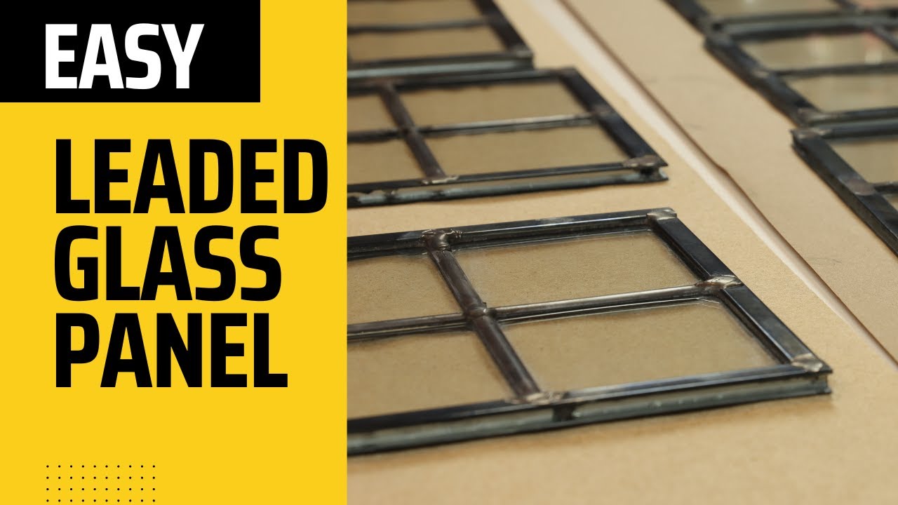Make a leaded glass stained glass panel for a cabinet easy DIY tutorial cut assemble solder & patina