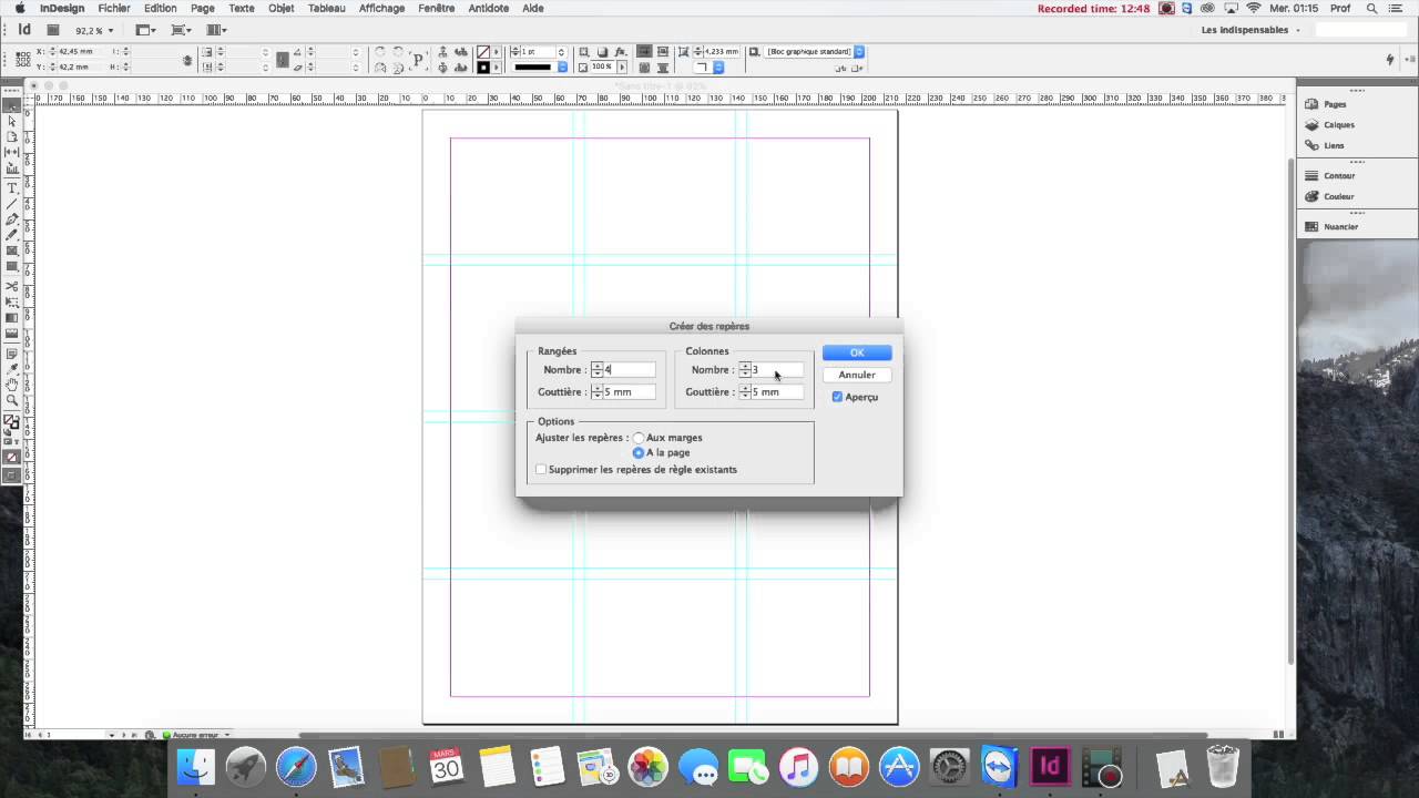 Premi&egrave;re Approche Indesign