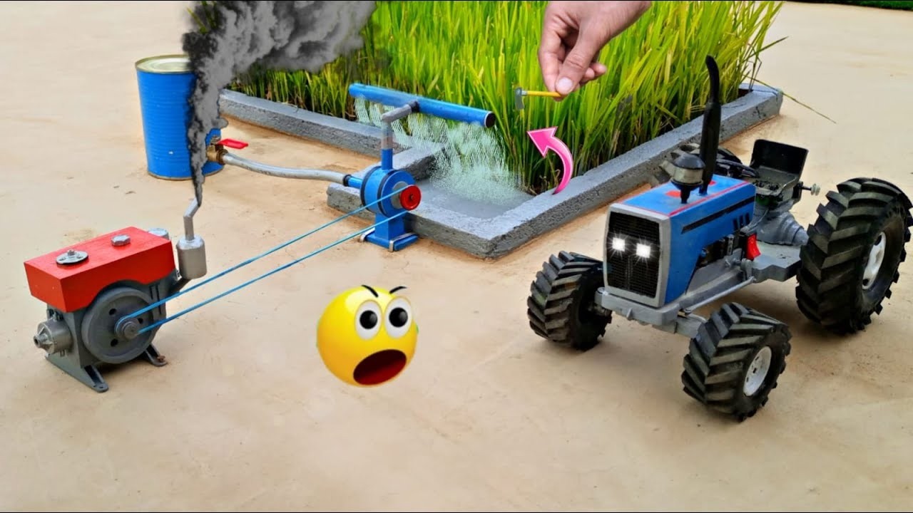 Diy diorama making mini motor water pump science project @SanCreator1