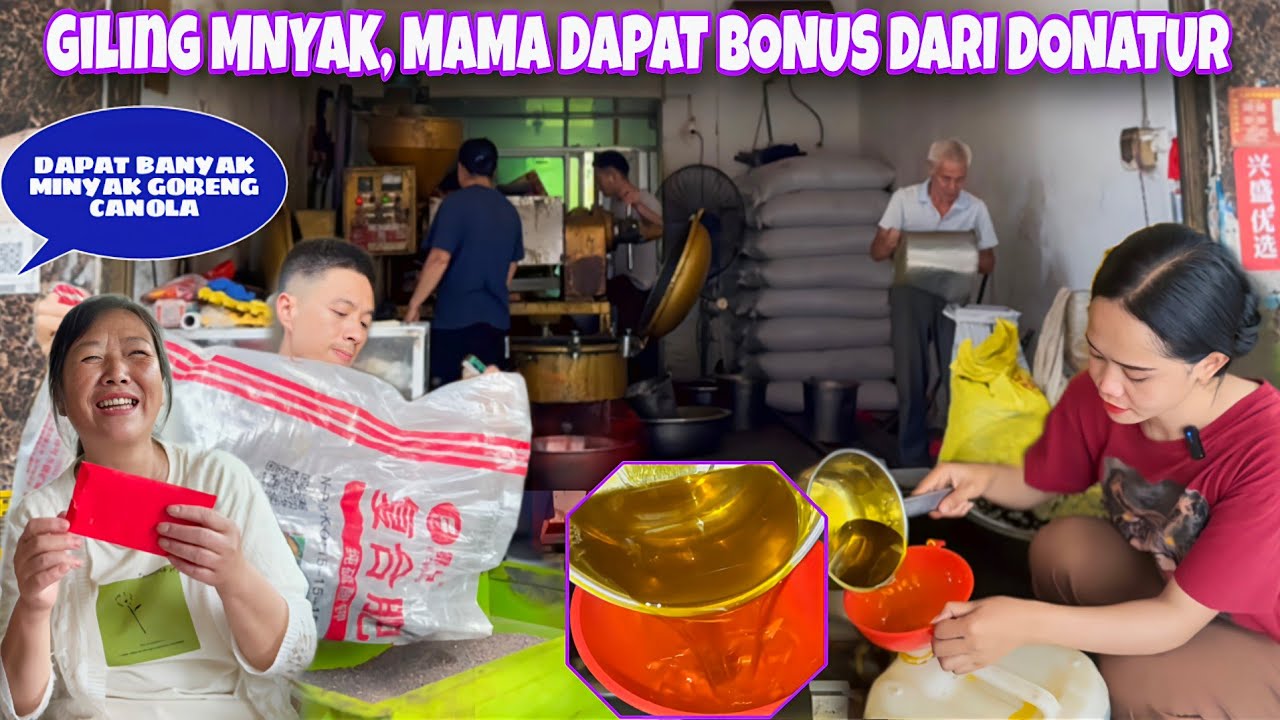 WAOW HASIL MINYAK CANOLA TAHUN INI BAGUS BANGET, MAMA BAHAGIA DAPAT HONGBAO DARI BERBAGI TAWA