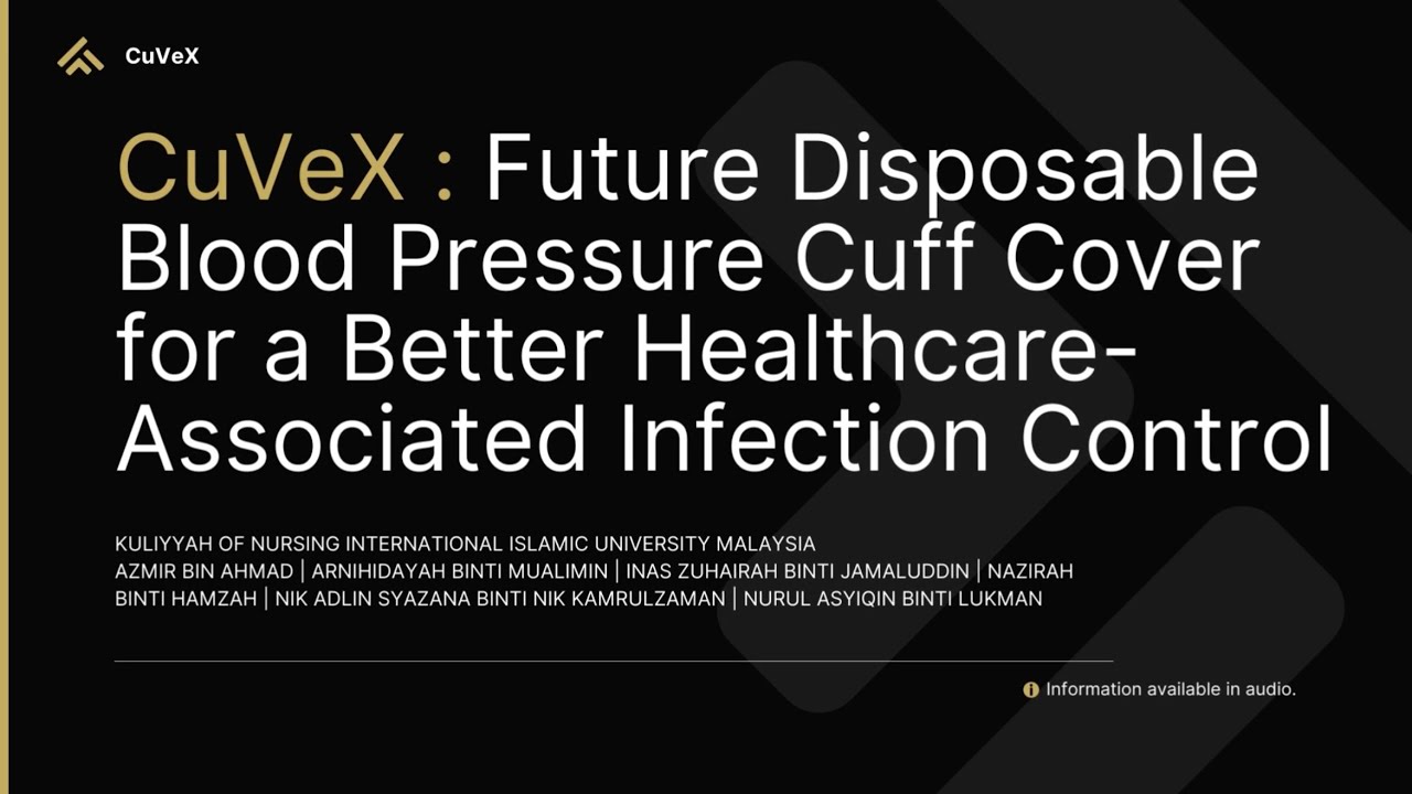 Sinaa.Co : CuVex : Future Disposable Blood Pressure Cuff Cover