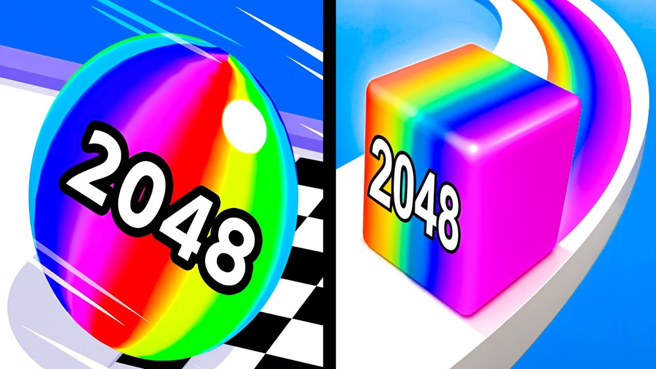 Ball Run 2048 VS Jelly Run 2048 🎃🍓🍅 Max All Level Android iOS Gameplay