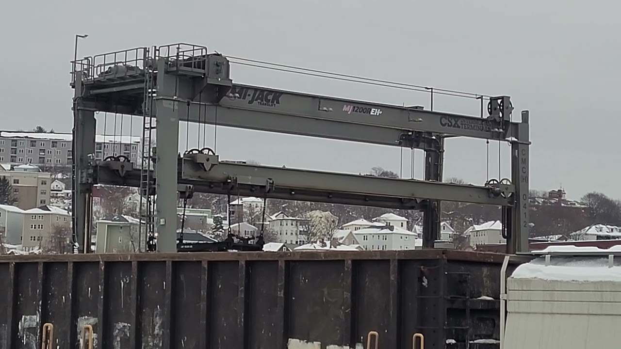 Mi-Jack 1200EH+ Intermodal Crane Loading Containers