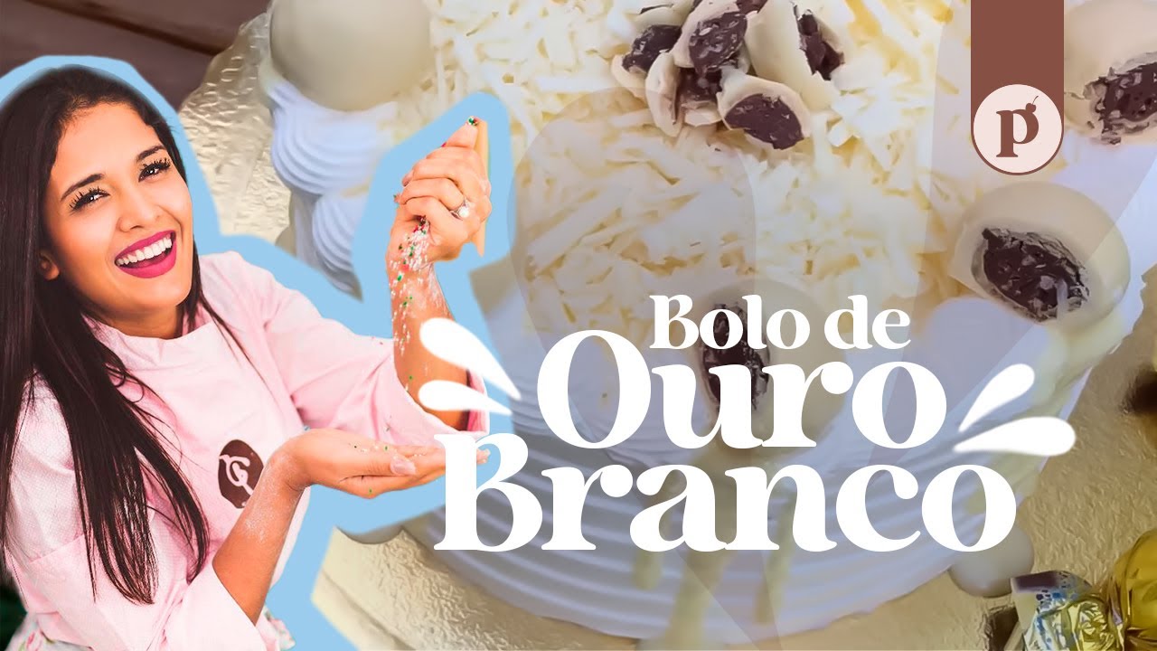 COMO FAZER BOLO DE OURO BRANCO PERFEITO (Massa saborizada com bombom)