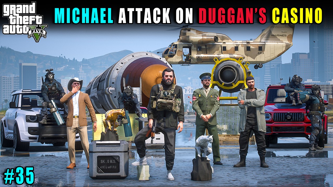 MICHAEL ATTACKS ON DUGGAN BOSS CASINO | THE DIAMOND CASINO HESIT IN GTA 5 #35