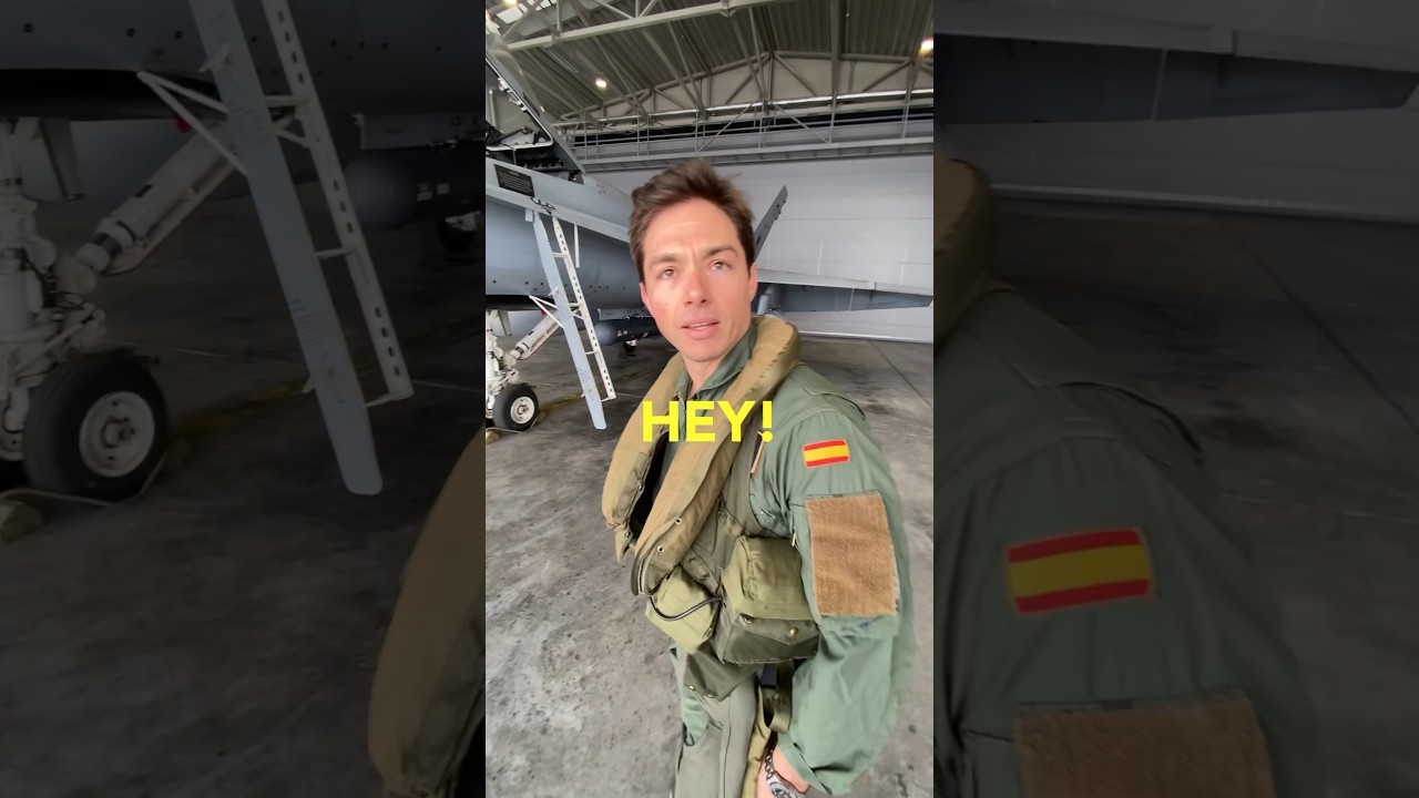 Miguel flies the 🇪🇸Spanish Air Force EF-18 Hornet #shorts
