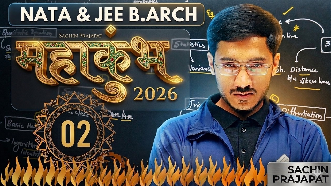 Big Mahakumbh | JEE(B.Arch) & NATA 2026 | S02 | Free Crash Course | Sachin Prajapat | Safal Together