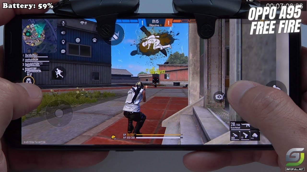 Oppo A95 test game Free Fire Mobile