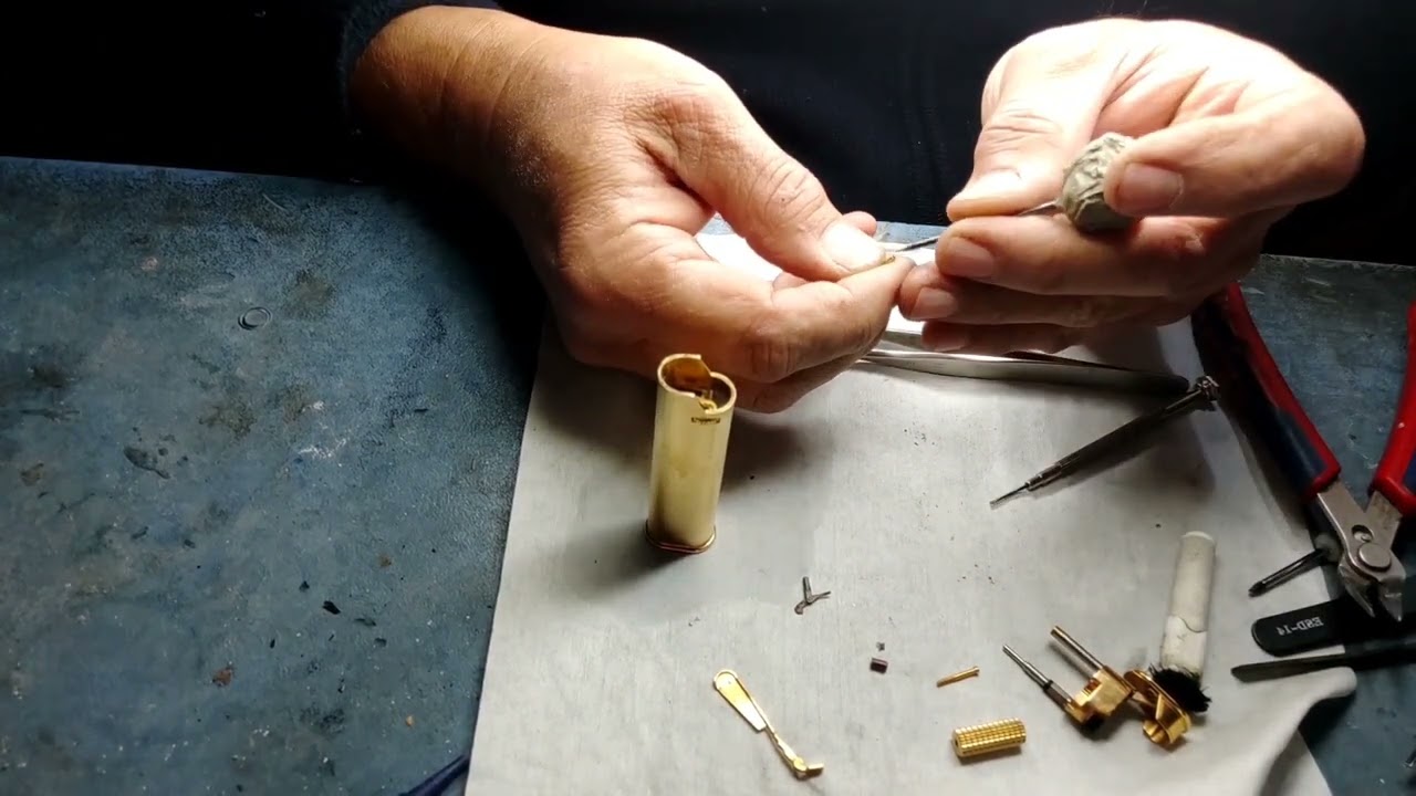 Dunhill Dress lighter briquet Feuerzeug side flame resolution and rubber gasket replacement