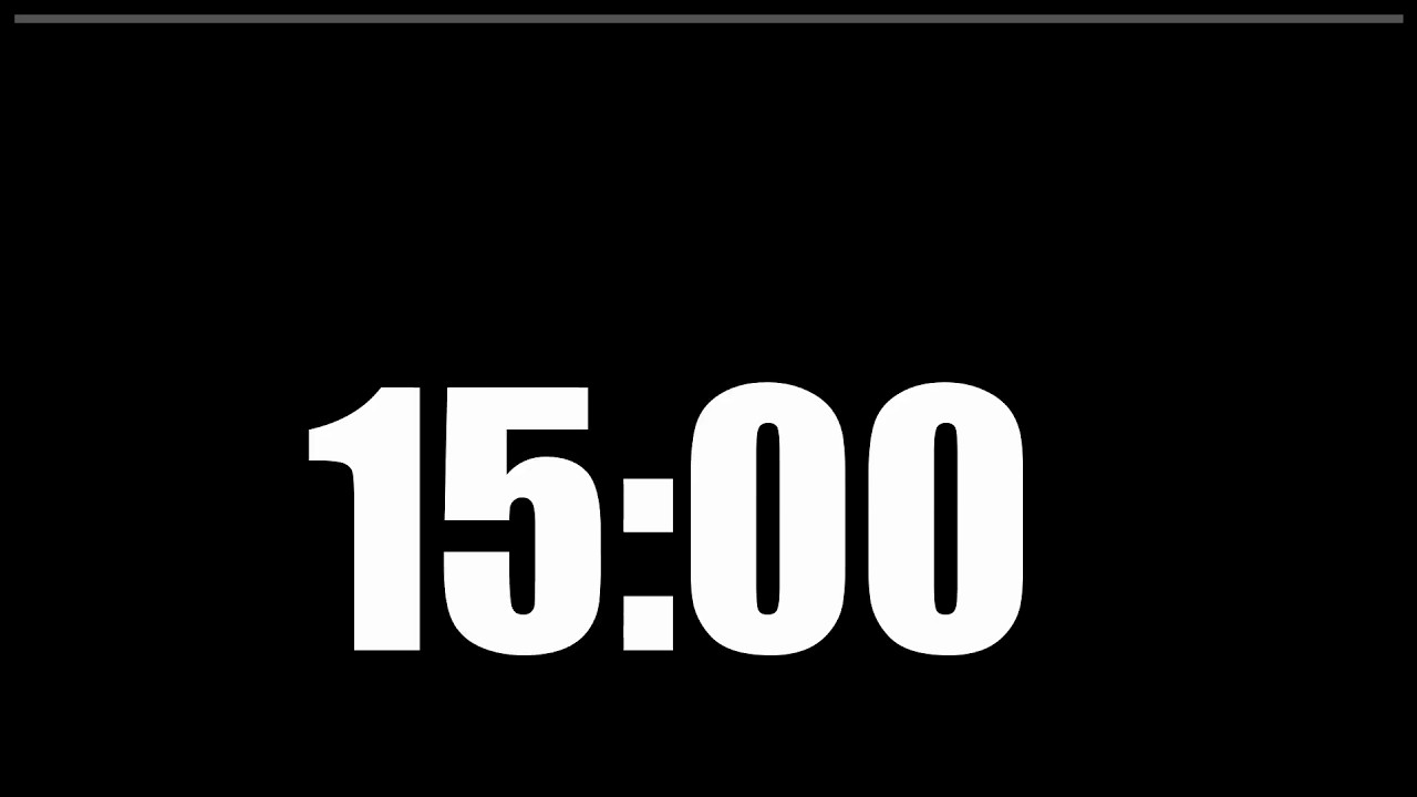 15 Minute Classroom Timer | Black Screen, Low Distraction
