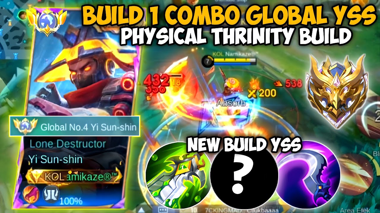 YSS PHYSICAL TRINITY BUILD SESAKIT INI!? CARA FARMING CEPAT TOP GLOBAL YSS ROTASI BUILD EMBLEM BARU