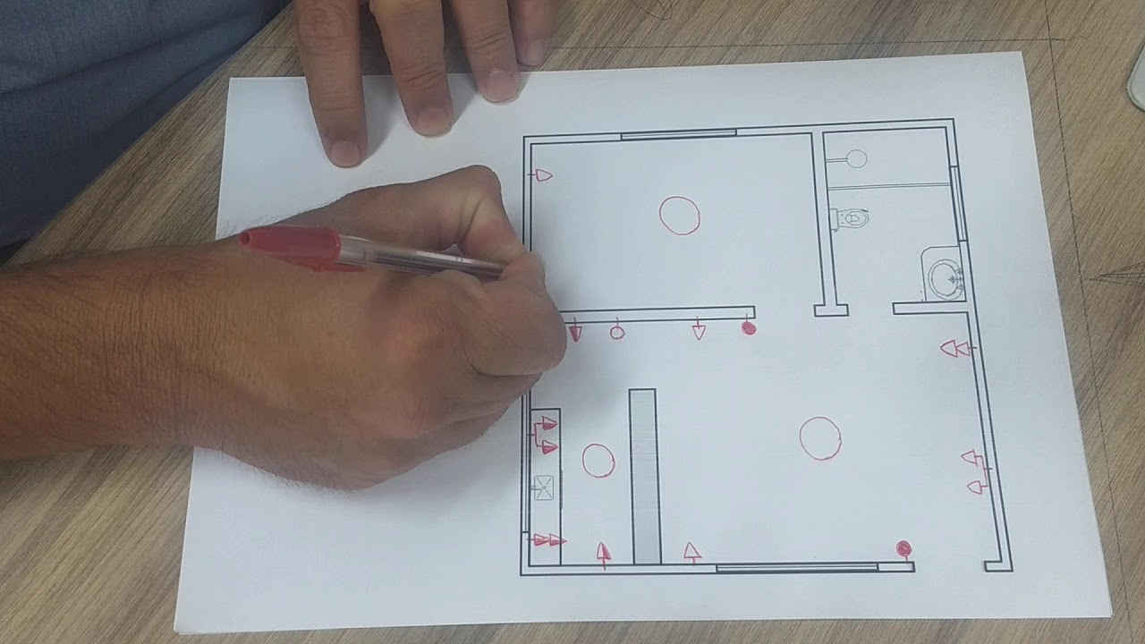 Distribuição elétrica em planta baixa (parte 1)